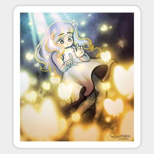 Glowing butterfly girl Sticker